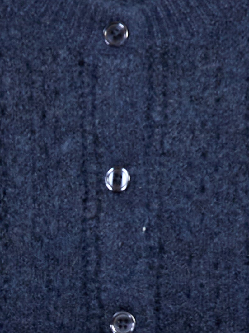 Vest van ajourbreisel Blauw - Kiabi