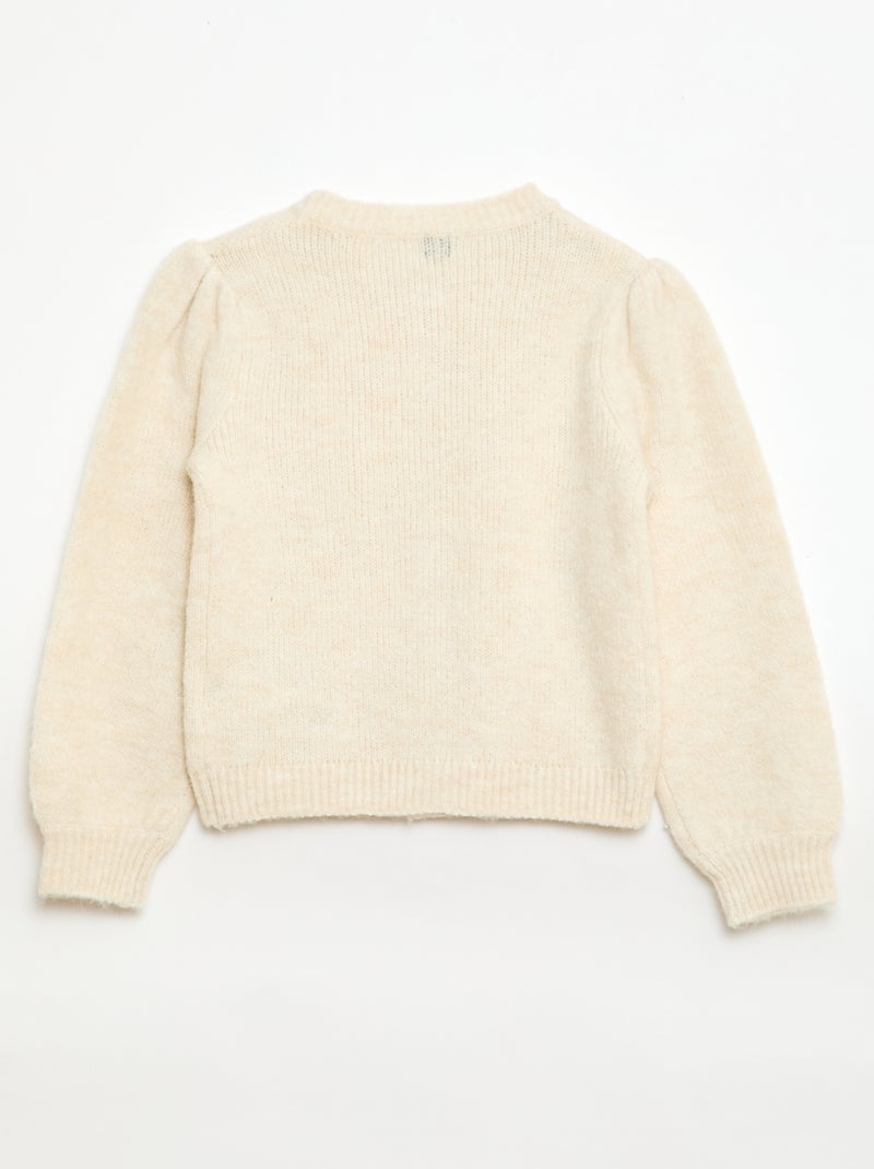 Vest van ajourbreisel Wit - Kiabi