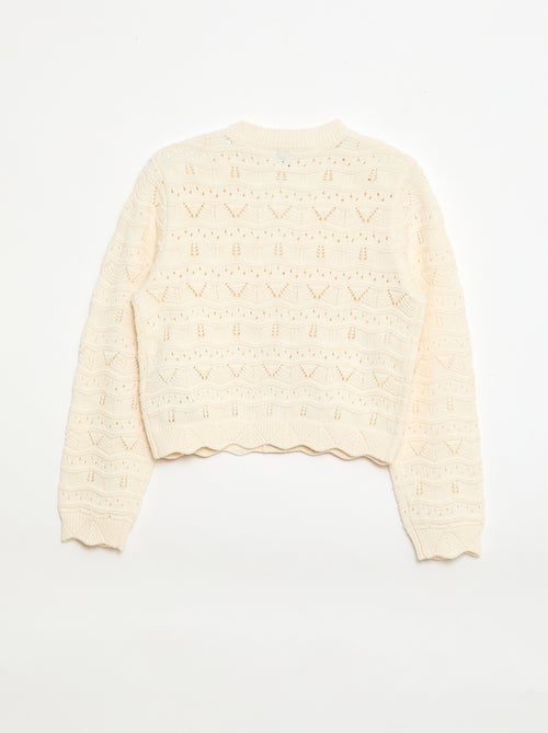 Vest van ajourgebreide stof - Kiabi