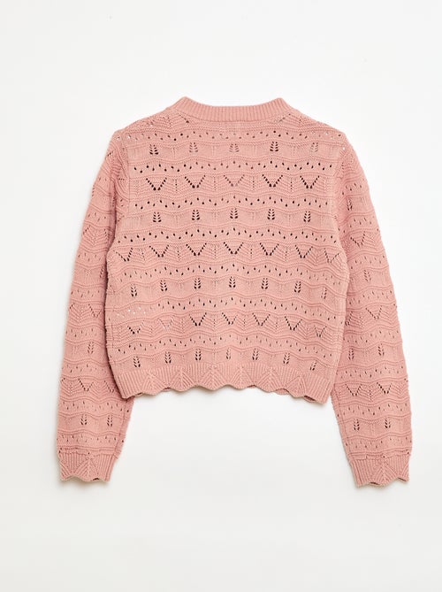 Vest van ajourgebreide stof - Kiabi