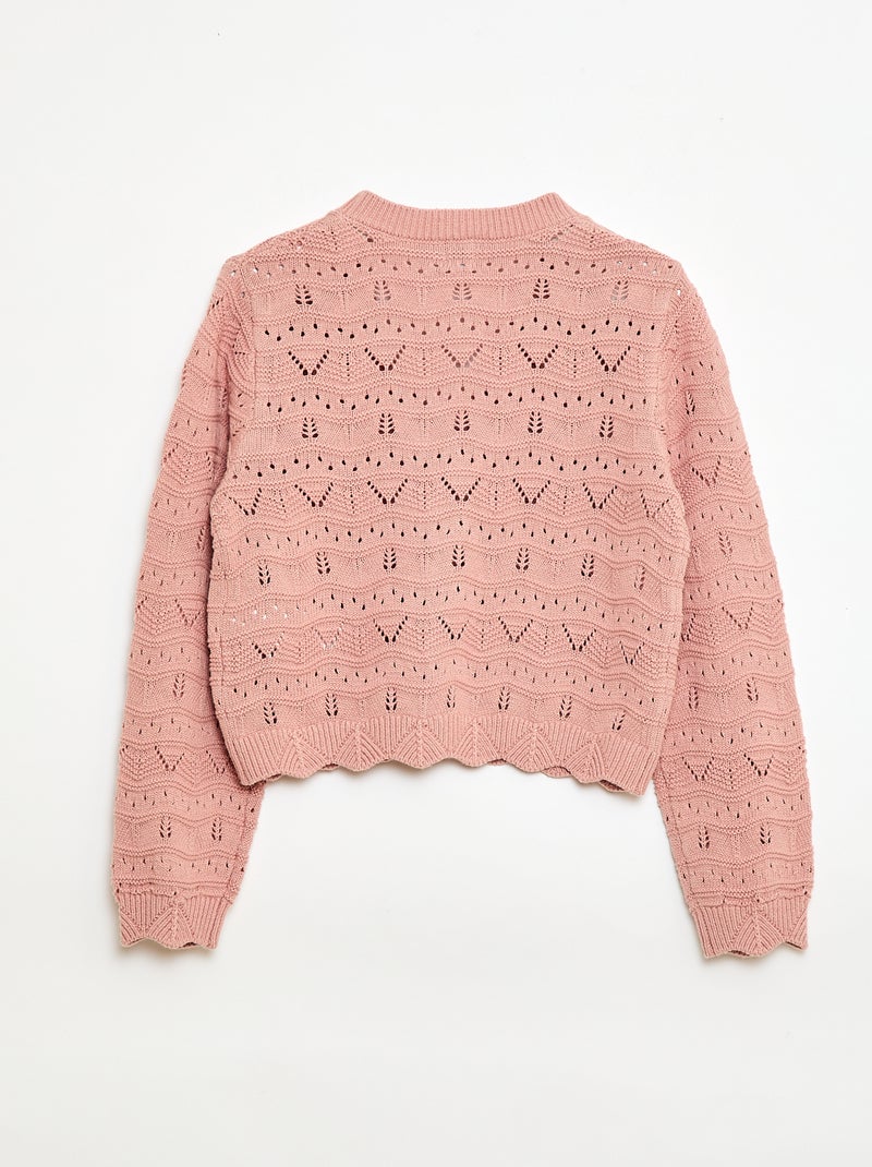 Vest van ajourgebreide stof Rose - Kiabi