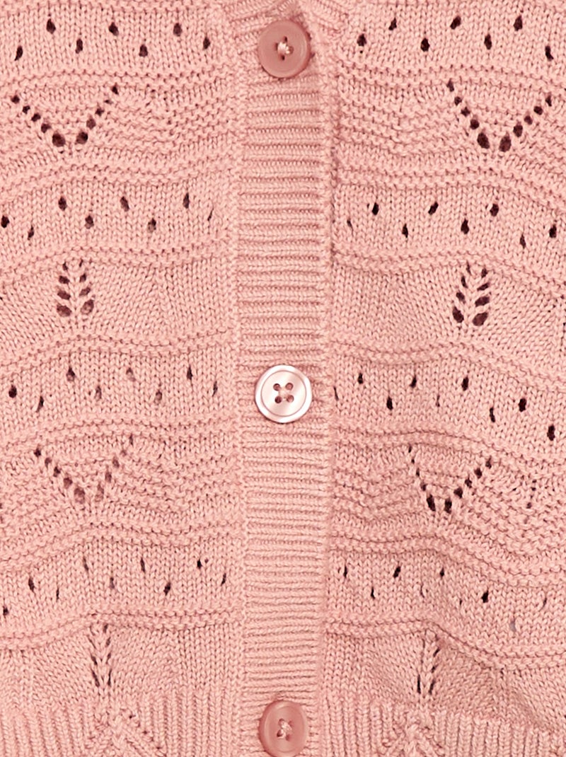 Vest van ajourgebreide stof Rose - Kiabi