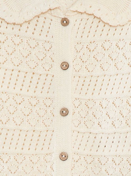 Vest van ajourtricot met korte mouw - Kiabi