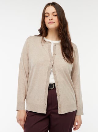 Vest van dun gebreid tricot met knoopsluiting