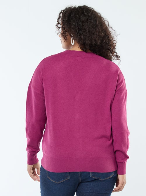 Vest van dun tricot met knoopsluiting - Kiabi