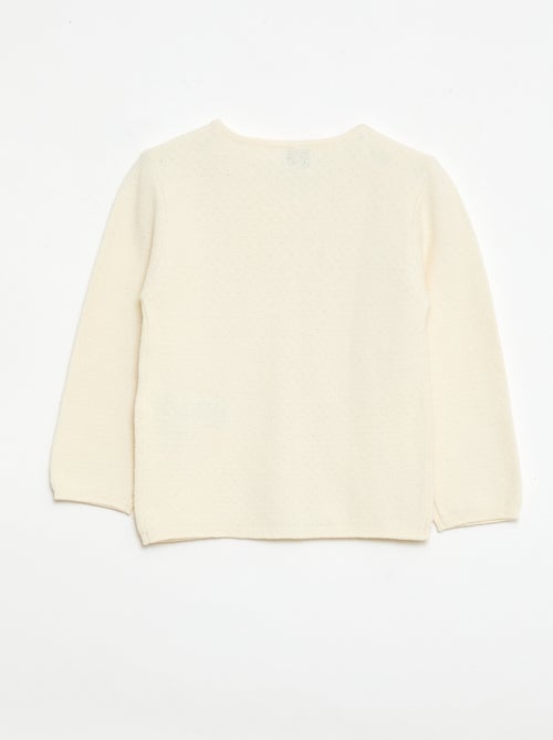 Vest van fantasie ajourgebreide stof - Kiabi