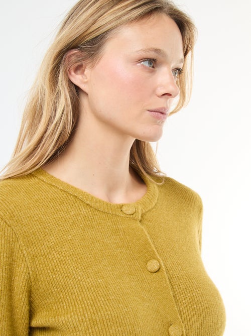 Vest van fijngebreid tricot met ruche - Kiabi