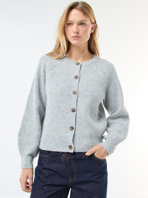 Vest van grof gebreid tricot - Kiabi