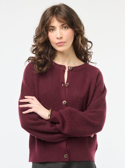 Vest van grof gebreid tricot - Kiabi