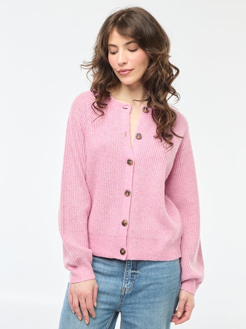 Vest van grof gebreid tricot - Kiabi Vest van grof gebreid tricot - Kiabi