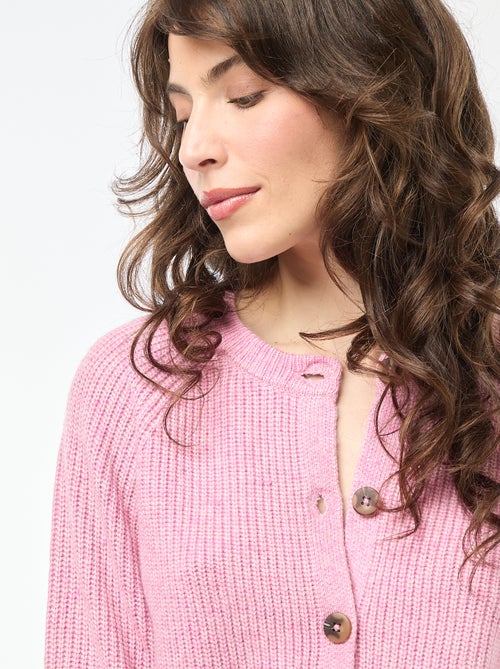 Vest van grof gebreid tricot - Kiabi Vest van grof gebreid tricot - Kiabi