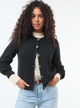 Vest van grof gebreid tricot