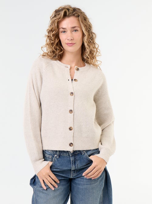 Vest van grofgebreide stof - Kiabi Vest van grofgebreide stof - Kiabi