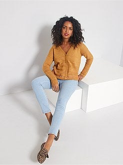 Vest van opengewerkt tricot - Kiabi