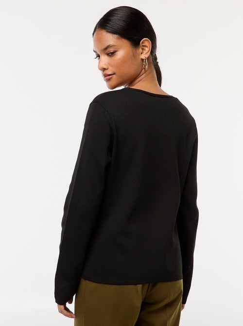 Vest van ribstof met lange mouw - Kiabi