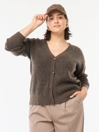 Vest van ribtricot