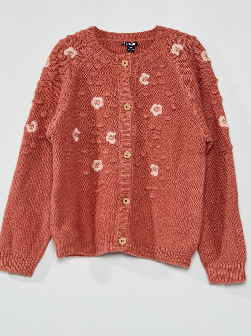 Vest van tricot met bloemen ROSE - Kiabi