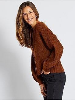 Vest van tricot met knopen - Kiabi