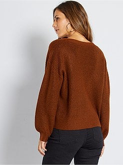 Vest van tricot met knopen - Kiabi