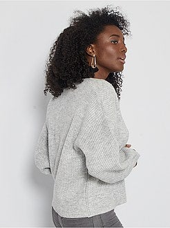 Vest van tricot met knopen - Kiabi