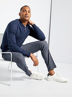 Vest van tricot met rits - Kiabi