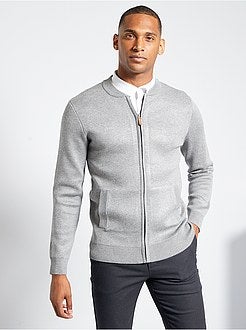 Vest van tricot met rits - Kiabi