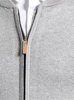 Vest van tricot met rits - Kiabi