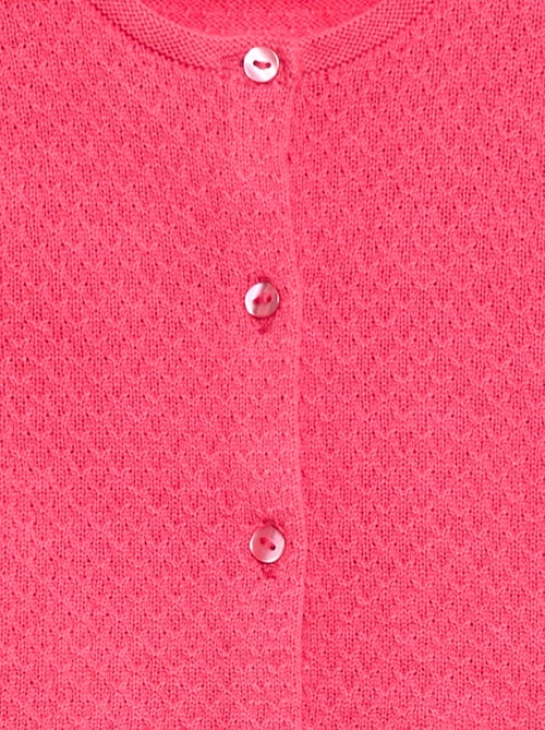 Vest van tricotsteek in effen kleur - Kiabi