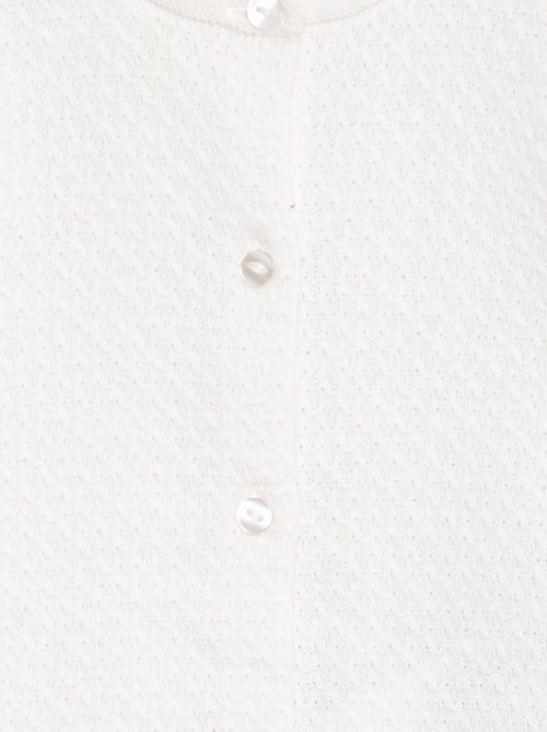 Vest van tricotsteek in effen kleur - Kiabi