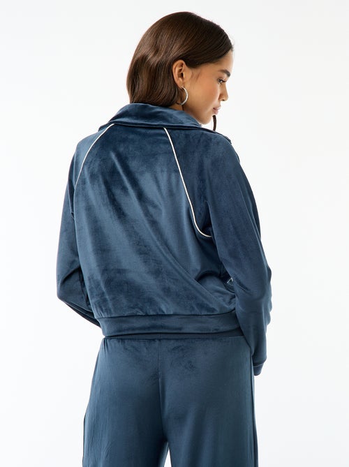 Vest van velours met opstaande kraag - Kiabi