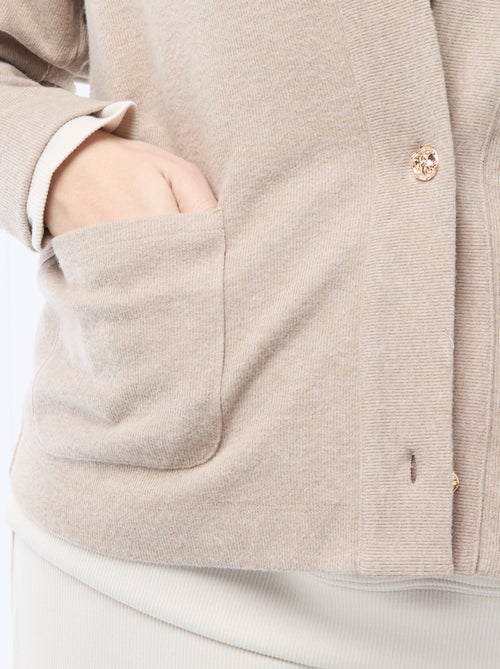 Vest van zachte teddy tricot - Kiabi