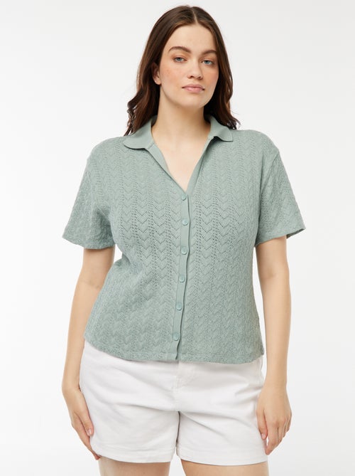 Vestachtig T-shirt van haakwerk - Kiabi