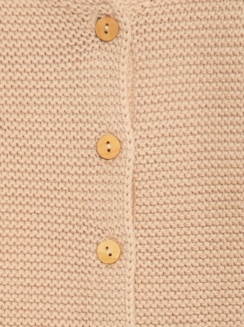 Vestje in eenvoudige ribbelsteek Biege - Kiabi