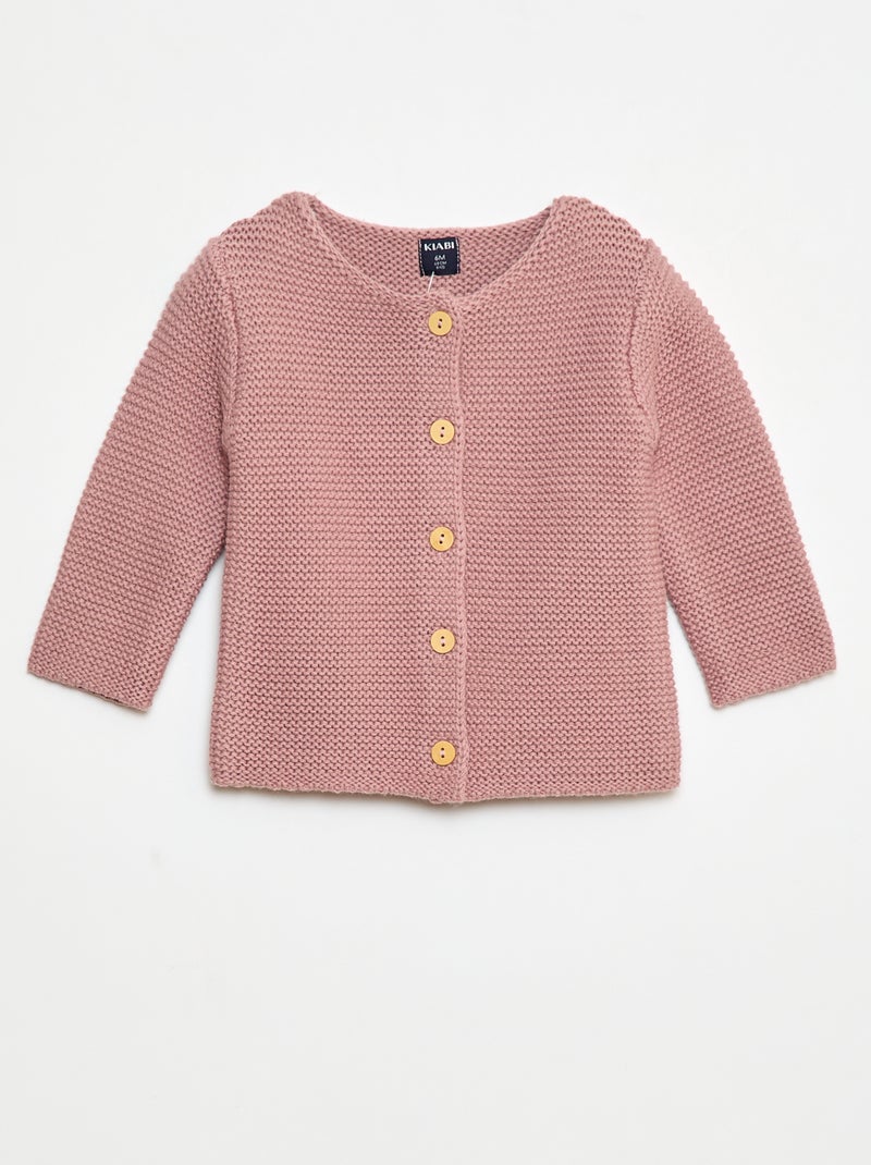 Vestje in eenvoudige ribbelsteek Rose - Kiabi
