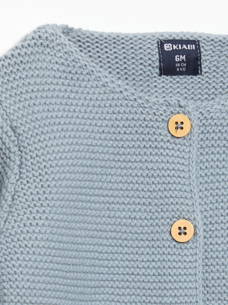 Vestje in mossteek Blauw - Kiabi