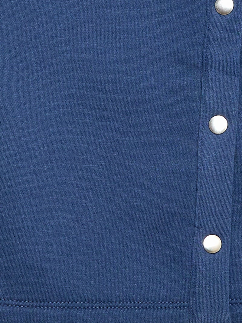 Vestje met lange mouwen en drukknoopsluiting Blauw - Kiabi