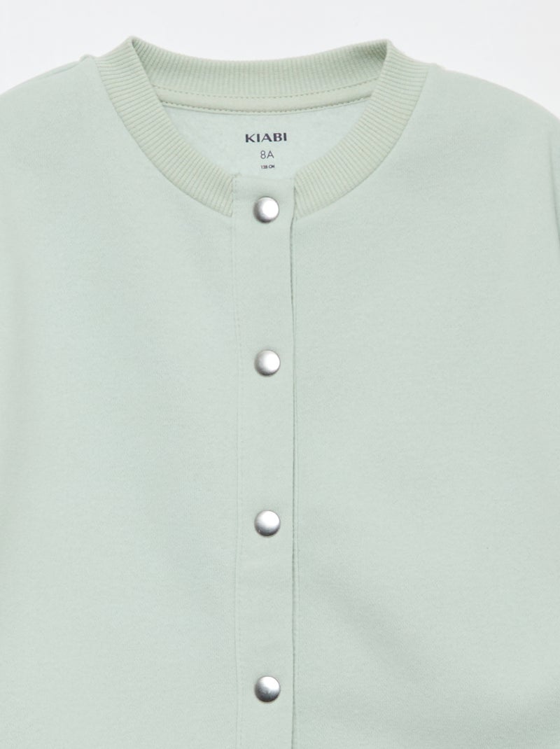 Vestje met lange mouwen en drukknoopsluiting Blauw - Kiabi