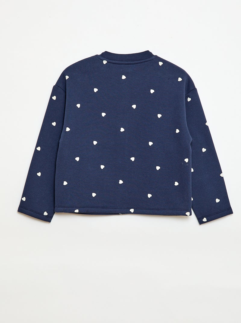 Vestje met lange mouwen en drukknoopsluiting Blauw - Kiabi