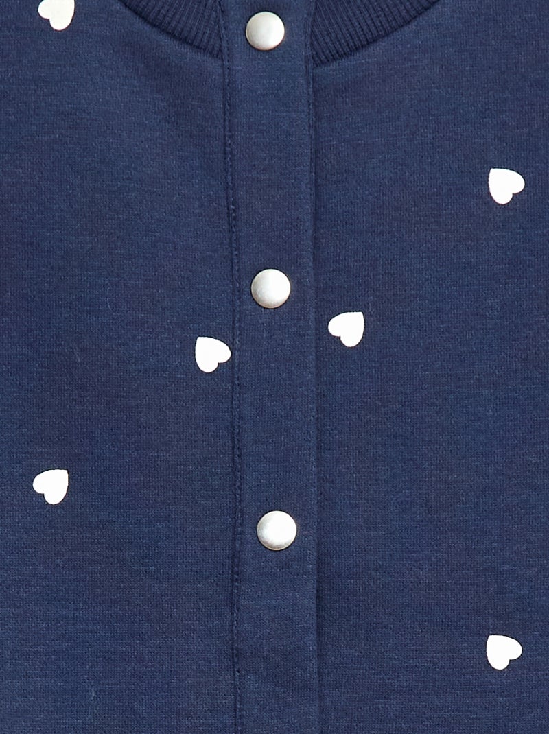 Vestje met lange mouwen en drukknoopsluiting Blauw - Kiabi