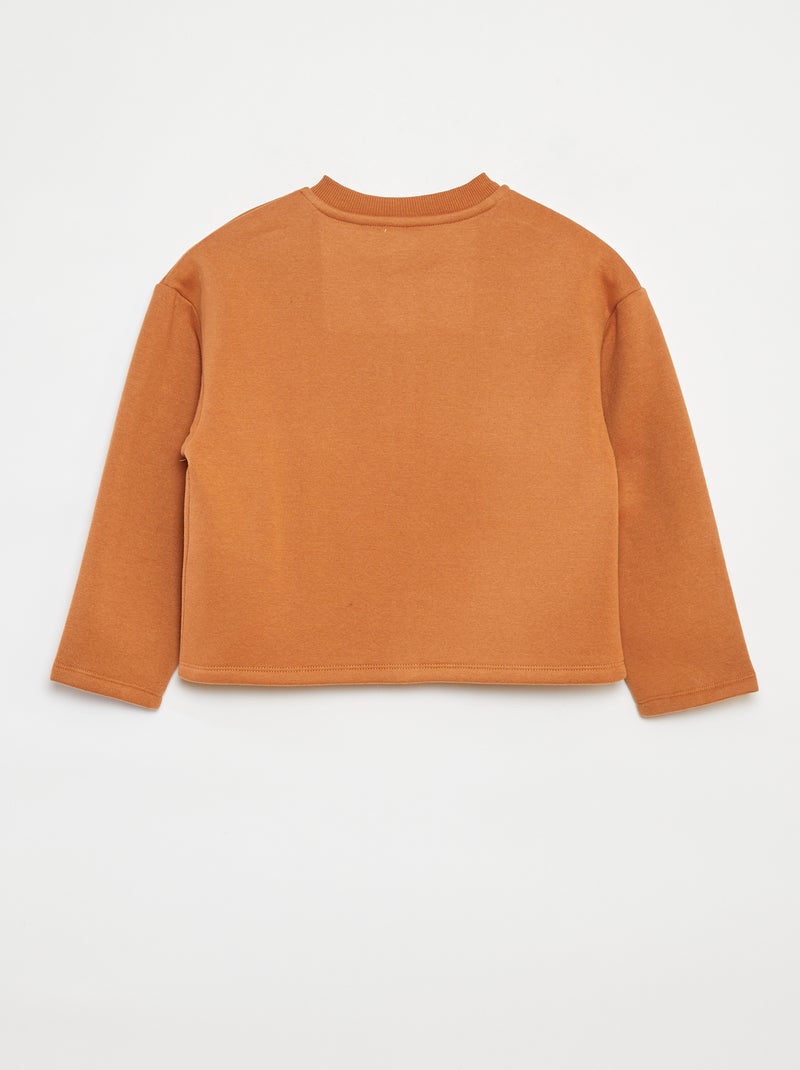 Vestje met lange mouwen en drukknoopsluiting Bruin - Kiabi