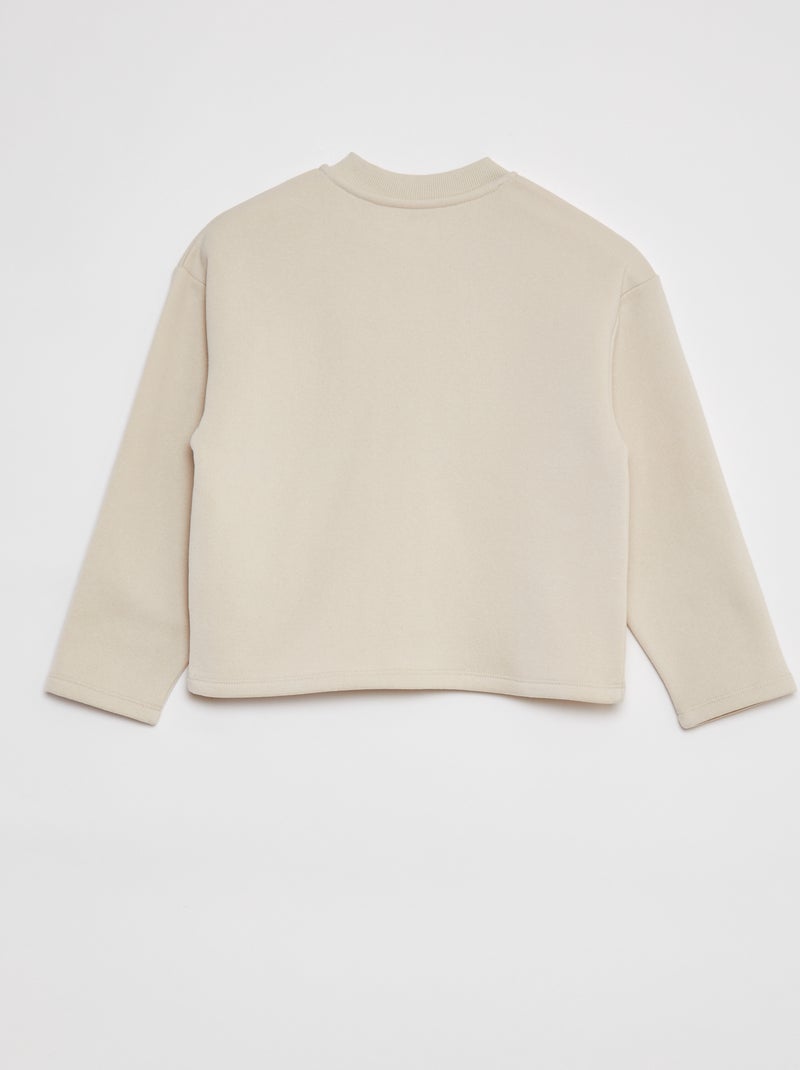 Vestje met lange mouwen en drukknoopsluiting GRIJS - Kiabi