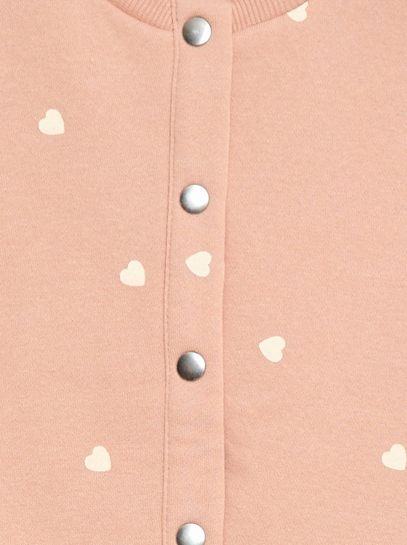 Vestje met lange mouwen en drukknoopsluiting Rose - Kiabi