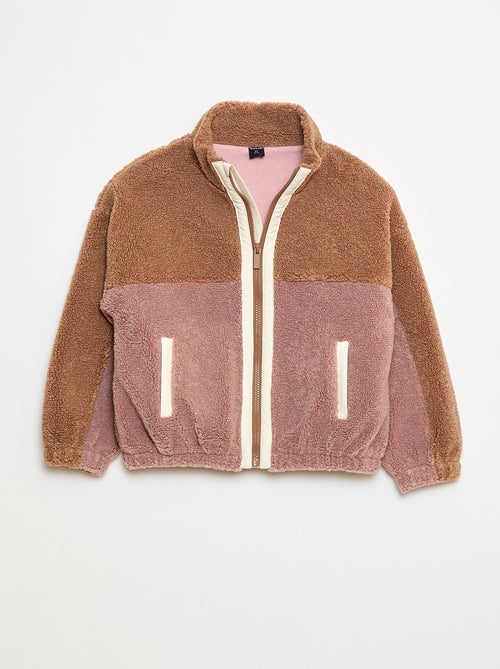 Vestje van imitatieschapenvacht met rits - Kiabi