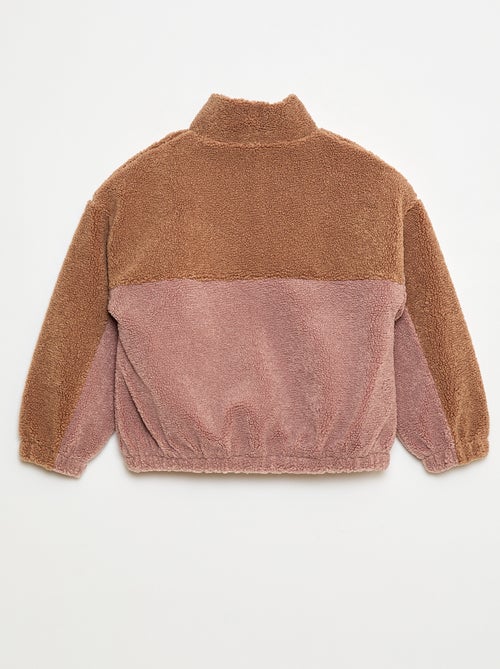 Vestje van imitatieschapenvacht met rits - Kiabi