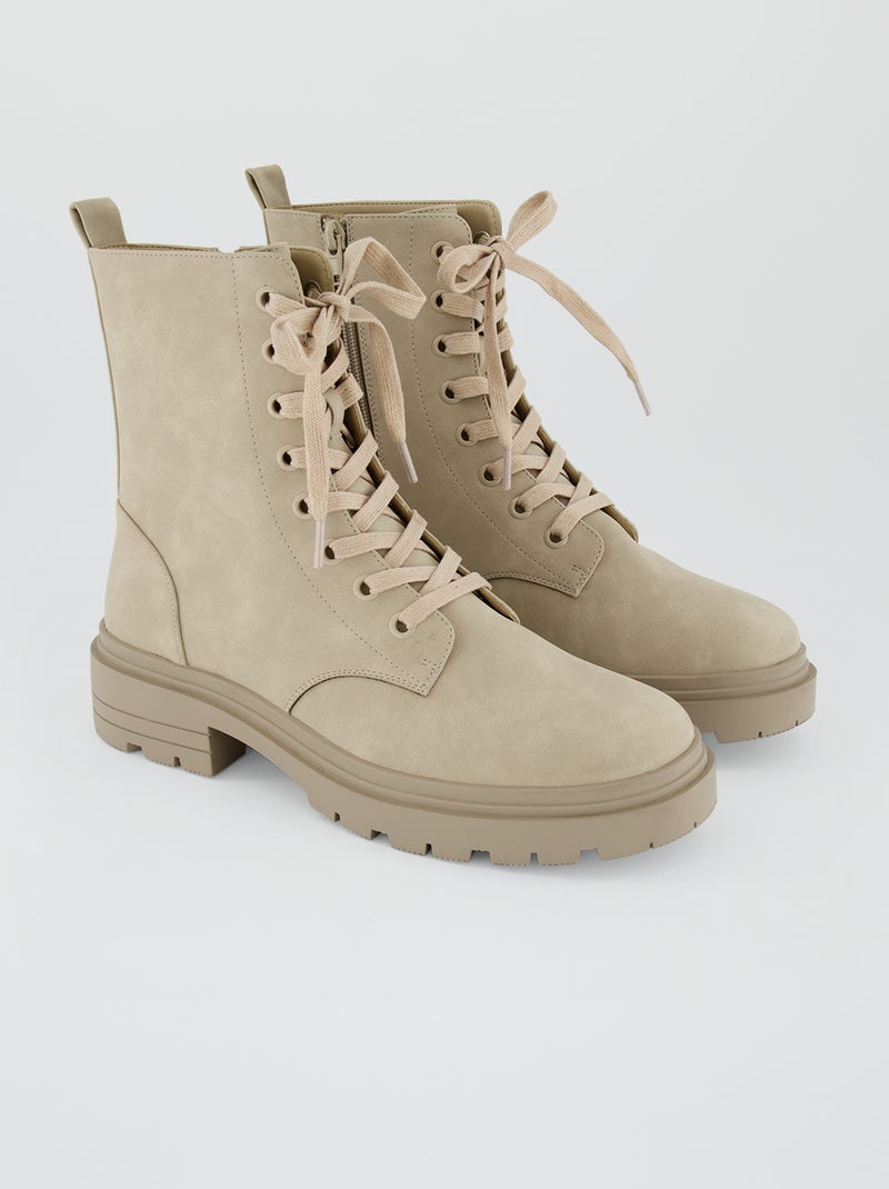 Veterboots van suèdine BRUIN - Kiabi