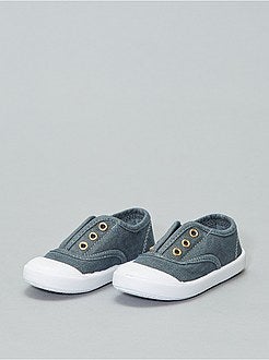 Veterloze sneakers van gewassen stof - Kiabi