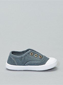 Veterloze sneakers van gewassen stof - Kiabi