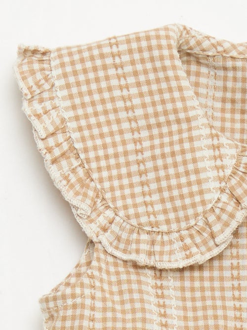 Vichy 2-delige set: blouse en broek - Kiabi