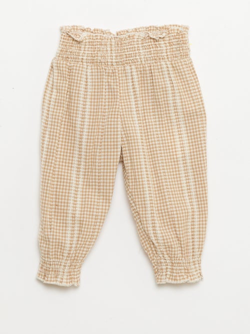 Vichy 2-delige set: blouse en broek - Kiabi