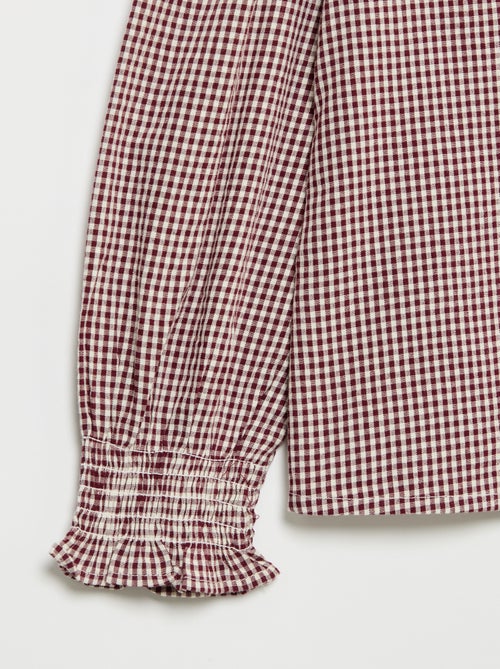 Vichy blouse met ruches - Kiabi Vichy blouse met ruches - Kiabi